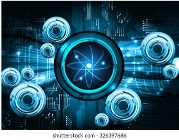 dark blue color Light Abstract Technology background for computer graphic website internet and business. illustration. infographics.binary code.www.vector.Spark.molecule atom electron neutron nuclear.