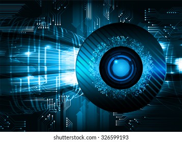 Dark blue color Light Abstract Technology background for computer graphic website internet business. vector illustration. infographics. motion move.neon. pixel. eye