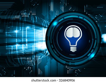 Dark blue color Light Abstract Technology background for computer graphic website internet and business.circuit.vector illustration.infographics. motion move.neon. pixel. Brainstorm, Brain. Bulb Ideas
