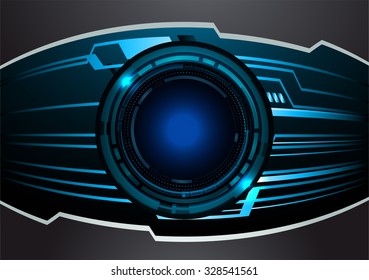 Dark blue color Light Abstract Technology background for computer graphic website internet business. vector illustration. infographics. motion move.neon. pixel. eye