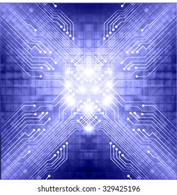 Dark blue color Light Abstract Technology background for computer graphic website internet business. vector illustration. infographics. motion move.neon. pixel. 