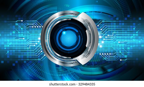Dark blue color Light Abstract Technology background for computer graphic website internet business. vector illustration. infographics. motion move.neon. pixel. eye