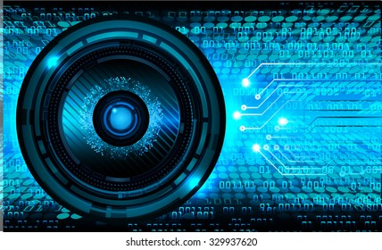 Dark blue color Light Abstract Technology background for computer graphic website internet and business.circuit.vector illustration.infographics. motion move.neon. pixel, eye