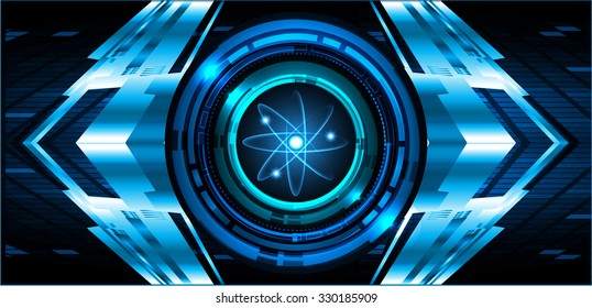 Dark blue color Light Abstract Technology background for computer graphic website internet business. illustration.infographics. motion move blur.neon. pixel. molecule atom electron neutron nuclear.