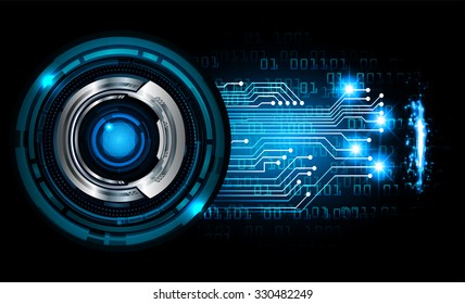 Dark blue color Light Abstract Technology background for computer graphic website internet and business.circuit.vector illustration.infographics. motion move.neon. pixel, eye