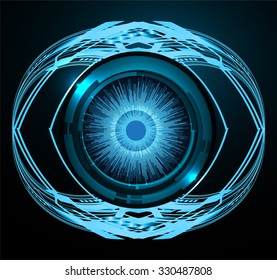 Dark blue color Light Abstract Technology background for computer graphic website internet and business.circuit.vector illustration.infographics. motion move.neon. pixel, eye