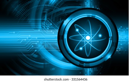 Dark blue color Light Abstract Technology background for computer graphic website internet business. illustration.infographics. motion move blur.neon. pixel. molecule atom electron neutron nuclear.