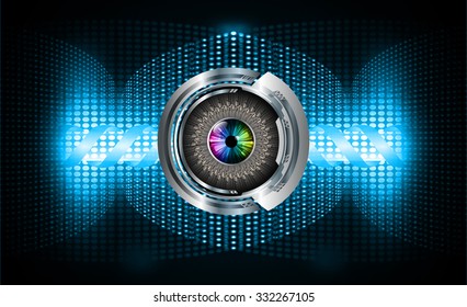 Dark blue color Light Abstract Technology background for computer graphic website internet and business.circuit.vector illustration.infographics. motion move.neon. pixel, eye
