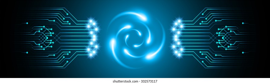 Dark blue color Light Abstract Technology background for computer graphic website internet business. illustration. infographics. motion move blur.neon. pixel. molecule atom electron neutron nuclear