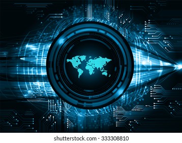 Dark blue color Light Abstract Technology background for computer graphic website internet and business. circuit. vector illustration. infographics. motion move blur.neon. World Map, Global