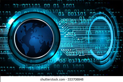 Dark blue color Light Abstract Technology background for computer graphic website internet and business.circuit.vector illustration.infographics. motion move.neon. pixel, Padlock, World Map, Global