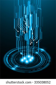 dark blue color Light Abstract Technology background for computer graphic website internet and business. circuit. vector illustration. abstract. infographics. motion move blur.neon. pixel