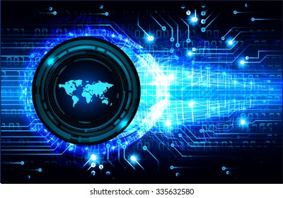 Dark blue color Light Abstract Technology background for computer graphic website internet and business.circuit.vector illustration.infographics. motion move.neon. pixel, Padlock, World Map, Global