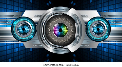 dark blue color Light Abstract Technology background for computer graphic website internet and business. circuit. vector illustration. abstract digital . silver. infographics. Spark. eye. eyeball