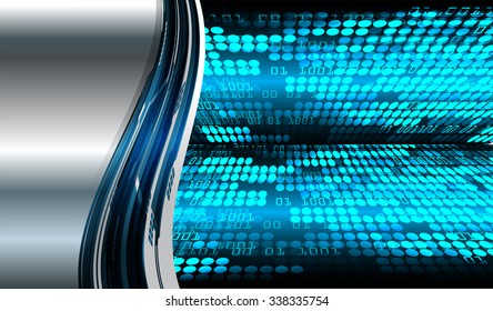 dark blue color Light Abstract Technology background for computer graphic website internet business. circuit. illustration. infographics. binary code. www.vector.Spark.zero one. text box label card