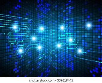 dark blue color Light Abstract Technology background for computer graphic website internet and business. circuit. vector illustration. abstract. infographics. motion move blur.neon. pixel