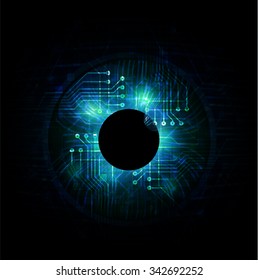 dark blue color Light Abstract Technology background for computer graphic website internet and business. circuit. illustration. digital. infographics. binary code background. www.vector.Spark eye