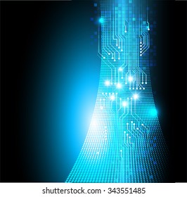 dark blue color Light Abstract Technology background for computer graphic website internet and business. circuit. illustration. digital. infographics. binary code background. www.vector.Spark