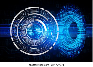 dark blue color Light Abstract Technology background for computer graphic website internet and business. circuit. illustration. infographics. binary code background. www.vector.Spark.zero one. eye
