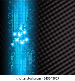 dark blue color Light Abstract Technology background for computer graphic website internet and business. circuit. illustration. digital. infographics. binary code background. www.vector.Spark