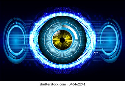 dark blue color Light Abstract Technology background for computer graphic website internet and business. circuit. illustration. digital. infographics. binary code background. eye
