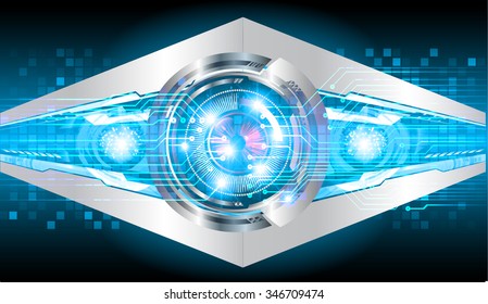 dark blue color Light Abstract Technology background for computer graphic website internet and business. circuit. illustration. digital. infographics. binary code background. eye