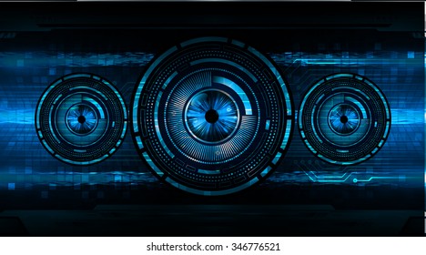 dark blue color Light Abstract Technology background for computer graphic website internet and business. circuit. illustration. digital. infographics. binary code background. eye
