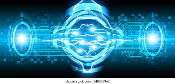 dark blue color Light Abstract Technology background for computer graphic website internet and business. 