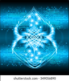 dark blue color Light Abstract Technology background for computer graphic website internet and business. circuit. illustration. digital. infographics. binary code background. www. vector.one. zero.