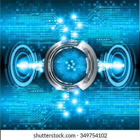 dark blue color Light Abstract Technology background for computer graphic website internet and business. circuit. illustration. digital. infographics. binary code. www. vector.one. zero.pixel eye