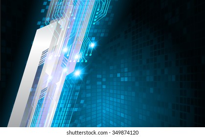dark blue color Light Abstract Technology background for computer graphic website internet and business. circuit. illustration. digital. infographics. binary code. www. vector.one. zero.pixel 