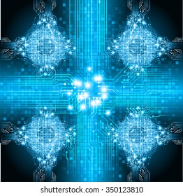 dark blue color Light Abstract Technology background for computer graphic website internet and business. circuit. illustration. digital. infographics. binary code. www. vector.one. zero.pixel eye