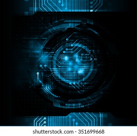 Dark blue color Light Abstract Technology background for computer graphic website internet and business. circuit. vector illustration. infographics. motion move blur.neon. pixel. eye