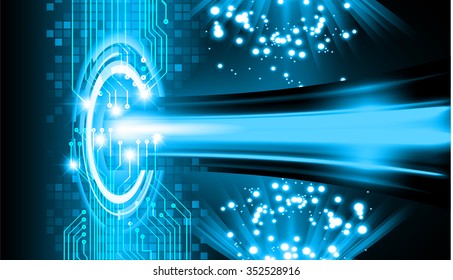 Dark blue color Light Abstract Technology background for computer graphic website internet and business. circuit. vector illustration. infographics. motion move blur.neon. pixel. eye