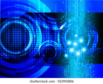 Dark blue color Light Abstract Technology background for computer graphic website internet and business. circuit. vector illustration. infographics. motion move blur.neon. pixel.
