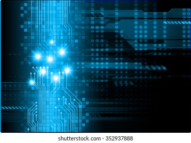 Dark blue color Light Abstract Technology background for computer graphic website internet and business. circuit. vector illustration. infographics. motion move blur.neon. pixel.