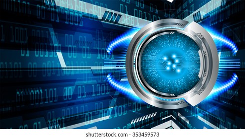 Dark blue color Light Abstract Technology background for computer graphic website internet and business. circuit. vector illustration. infographics. motion move blur.neon. pixel. eye