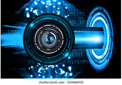 Dark blue color Light Abstract Technology background for computer graphic website internet and business. circuit. vector illustration. infographics. motion move blur.neon. pixel. eye