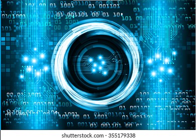 dark blue color Light Abstract Technology background for computer graphic website internet and business. circuit. illustration. digital. infographics. binary code background. eye. Global