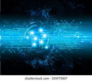 Dark blue color Light Abstract Technology background for computer graphic website internet and business. circuit. vector illustration. infographics. motion move blur.neon. pixel. eye