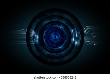 Dark blue color Light Abstract Technology background for computer graphic website internet and business. circuit. vector illustration. infographics. motion move blur.neon. pixel. eye. scan virus