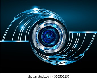 Dark blue color Light Abstract Technology background for computer graphic website internet and business. circuit. vector illustration. infographics. motion move blur.neon. pixel. eye. scan virus