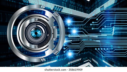 Dark blue color Light Abstract Technology background for computer graphic website internet and business. circuit. vector illustration. infographics. motion move blur.neon. pixel. eye. scan virus