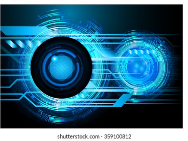 Dark blue color Light Abstract Technology background for computer graphic website internet and business. circuit. vector illustration. infographics. motion move blur.neon. pixel. eye. scan virus