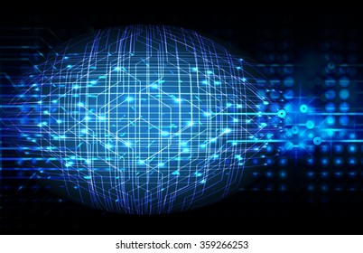 Dark blue color Light Abstract Technology background for computer graphic website internet and business. circuit. vector illustration. infographics. motion move blur.neon. pixel. scan virus