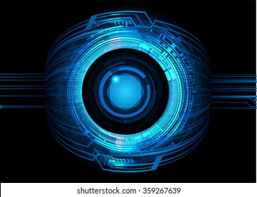 Dark blue color Light Abstract Technology background for computer graphic website internet and business. circuit. vector illustration. infographics. motion move blur.neon. pixel. eye. scan virus