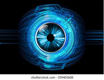 Dark blue color Light Abstract Technology background for computer graphic website internet and business, circuit, vector illustration, infographics, motion move blur, neon, pixel, eye, scan virus