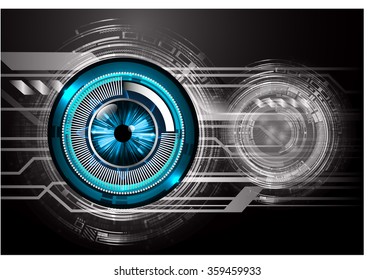 Dark blue color Light Abstract Technology background for computer graphic website internet and business. circuit. vector illustration. infographics. motion move blur.neon. pixel. eye scan virus