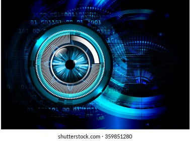 Dark blue color Light Abstract Technology background for computer graphic website internet and business. circuit. vector illustration. infographics. motion move blur.neon. pixel. eye scan virus