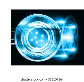 Dark blue color Light Abstract Technology background for computer graphic website internet and business. circuit. illustration. infographics. motion move blur.neon. pixel. vector eye. Binary digit